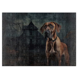 Rhodesian Ridgeback Halloween Beängstigend Schneidebrett