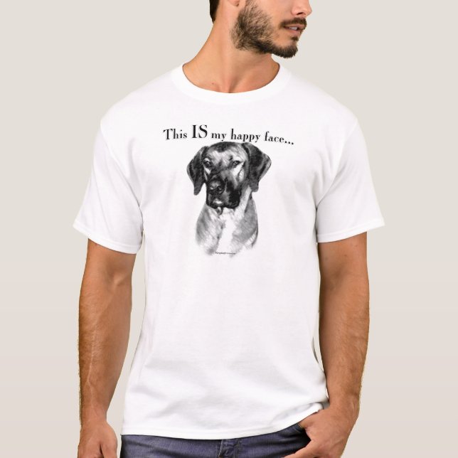 Rhodesian Ridgeback Happy Face T-Shirt (Vorderseite)