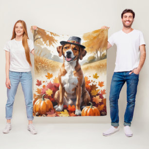 Rhodesian Ridgeback Herbst Erntedank Art Fleecedecke