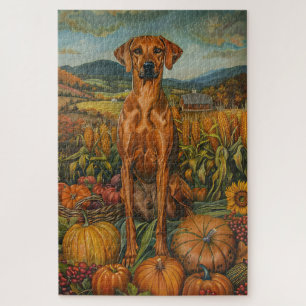 Rhodesian Ridgeback Herbsternte Erntedank Puzzle