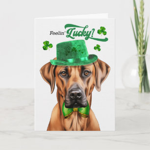 Rhodesian Ridgeback Hund Glücklicher St. Patrick's Feiertagskarte