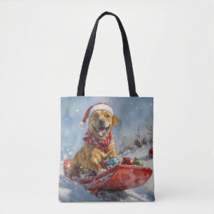 Rhodesian Ridgeback Hund im Schlitten Weihnachten