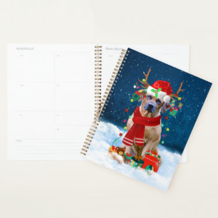Rhodesian Ridgeback Hund in Schnee Weihnachtsgesch Planer