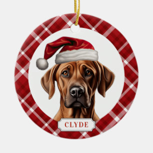 Rhodesian-Ridgeback-Hund Keramik-Kreis-Ornament Keramik Ornament