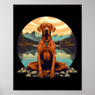 Rhodesian Ridgeback-Hund-Meditations-Yoga Poster