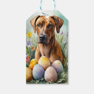 Rhodesian Ridgeback Hund mit Ostereiern Feiertag Geschenkanhänger