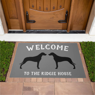 Rhodesian Ridgeback Hund Silhouetten nach Maß Fußmatte