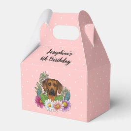 Rhodesian Ridgeback Hund und Blume Geburtstagspart Geschenkschachtel