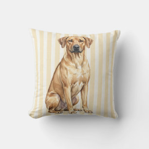 Rhodesian Ridgeback Hund Wasserfarben Kissen