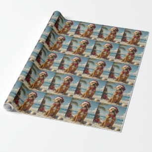 Rhodesian Ridgeback Hund Weihnachten Vintage Stran Geschenkpapier
