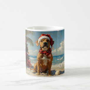 Rhodesian Ridgeback Hund Weihnachten Vintage Stran Kaffeetasse