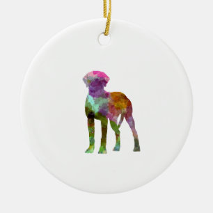 Rhodesian Ridgeback im Watercolor Keramikornament