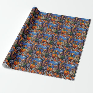 Rhodesian Ridgeback in Halloween-Kostümen Geschenkpapier