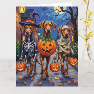 Rhodesian Ridgeback in Halloween-Kostümen Karte