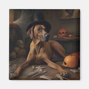 Rhodesian Ridgeback Kürbisse Halloween Gruselig Magnet