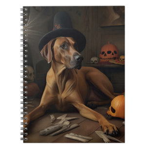 Rhodesian Ridgeback Kürbisse Halloween Gruselig Notizblock