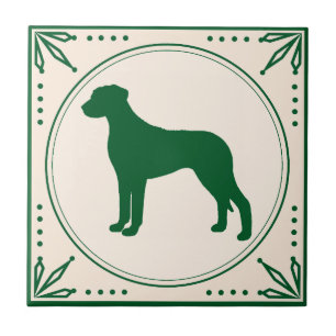 Rhodesian Ridgeback Land Verde Silhouette Fliese
