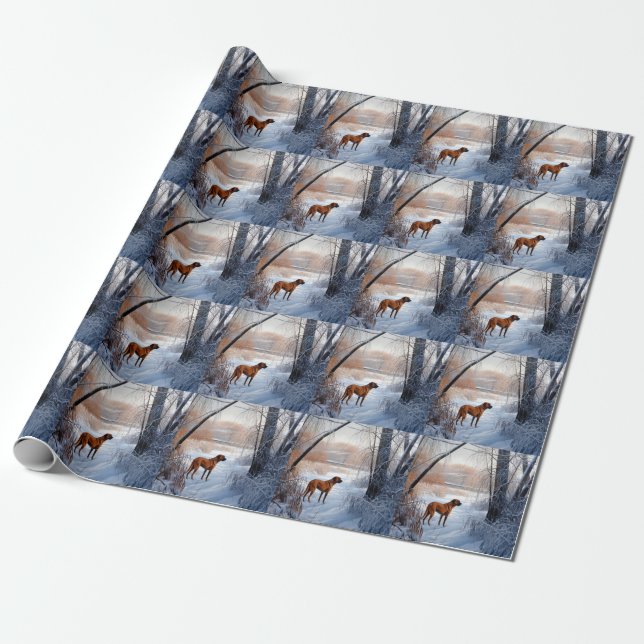 Rhodesian Ridgeback Let It Snow Christmas Geschenkpapier (Ungerollt)