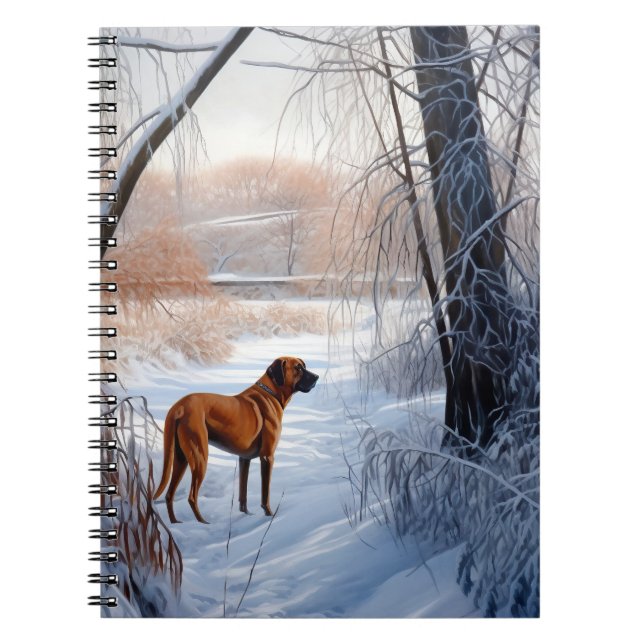 Rhodesian Ridgeback Let It Snow Christmas Notizblock (Vorderseite)