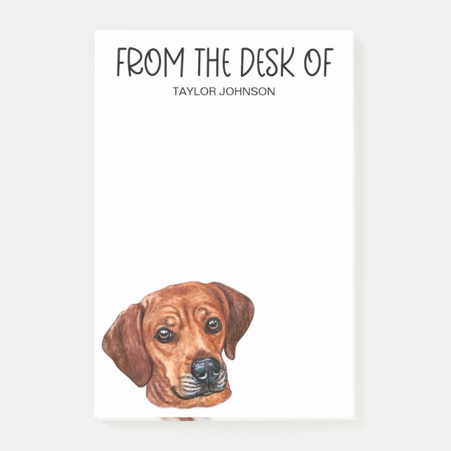 Rhodesian Ridgeback Liebhaber Post-it Klebezettel (Vorderseite)