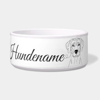 Rhodesian Ridgeback Line Art personalized bowl Napf