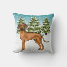 Rhodesian Ridgeback Lion Dog Snowy Winterwald
