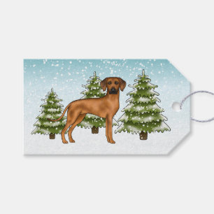 Rhodesian Ridgeback Löwen Hund Schnee Winter Wald Geschenkanhänger