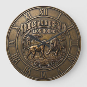Rhodesian Ridgeback Löwenhund Kunst Große Wanduhr