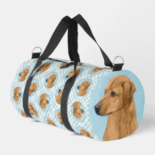 Rhodesian Ridgeback Malerei Red Wheaten Dog Art Duffle Bag
