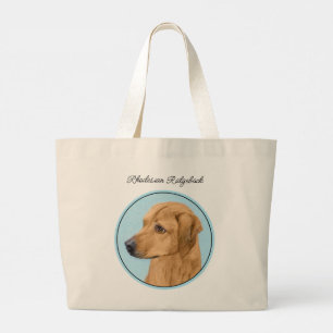 Rhodesian Ridgeback Malerei Red Wheaten Dog Art Jumbo Stoffbeutel