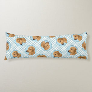 Rhodesian Ridgeback Malerei Red Wheaten Dog Art Seitenschläferkissen