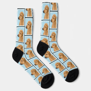 Rhodesian Ridgeback Malerei Red Wheaten Dog Art Socken