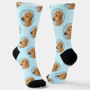 Rhodesian Ridgeback Malerei Red Wheaten Dog Art Socken