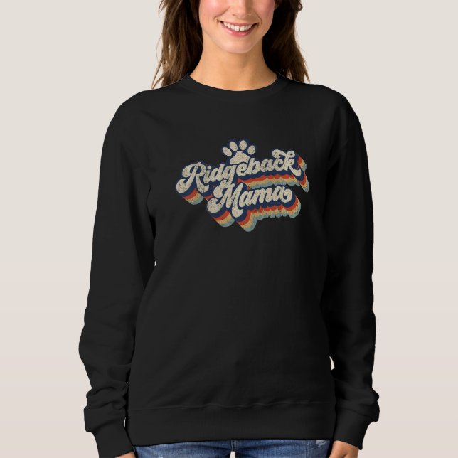 Rhodesian Ridgeback Mama Niedlich Retro Vintag Dog Sweatshirt (Vorderseite)