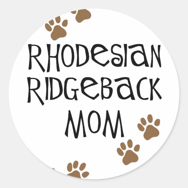 Rhodesian Ridgeback Mama Runder Aufkleber (Vorderseite)