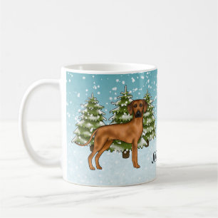 Rhodesian Ridgeback mit dem Namen Snowy Winter For Kaffeetasse