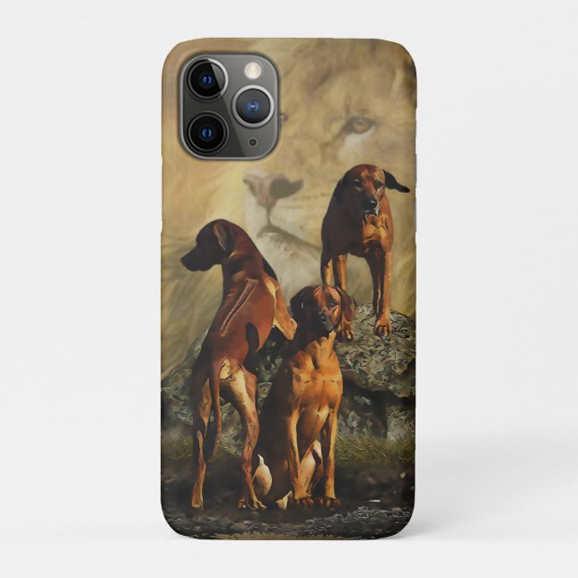 Rhodesian Ridgeback mit Löwe Case-Mate iPhone Hülle (Rückseite)