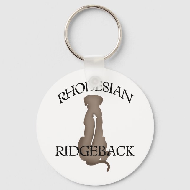 Rhodesian Ridgeback mit Text Schlüsselanhänger (Vorderseite)