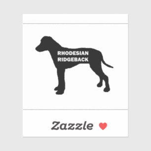 Rhodesian ridgeback Name Silhouette Aufkleber