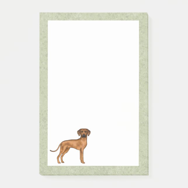 Rhodesian Ridgeback Niedlich African Lion Dog Gree Post-it Klebezettel (Vorderseite)