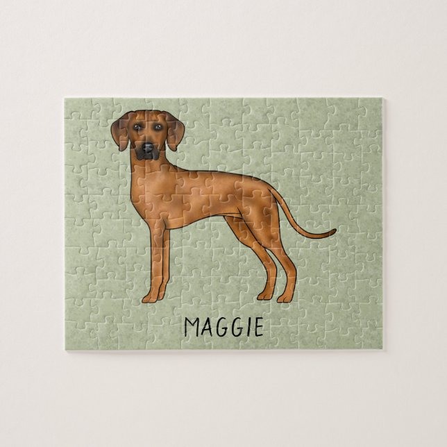Rhodesian Ridgeback Niedlich African Lion Dog Gree Puzzle (Horizontal)