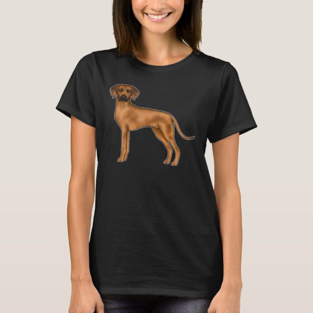 Rhodesian Ridgeback Niedlich Brown African Lion Do T-Shirt (Vorderseite)