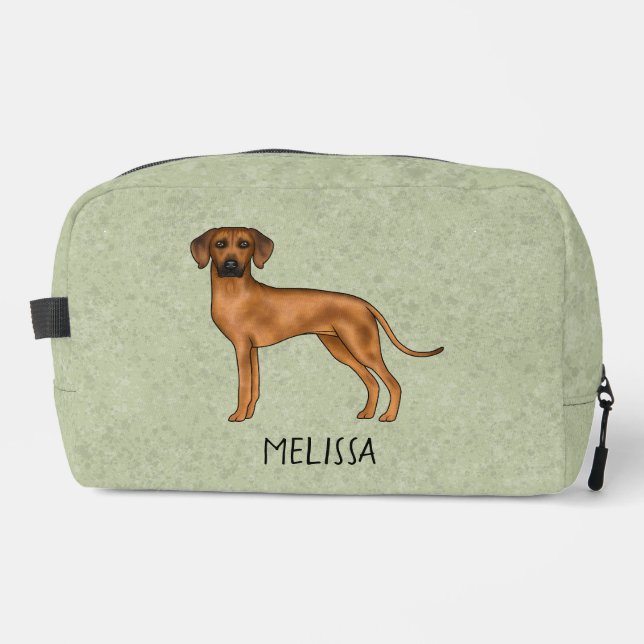 Rhodesian Ridgeback Niedlich Brown Lion Dog mit Na Waschbeutel (Vorderseite)