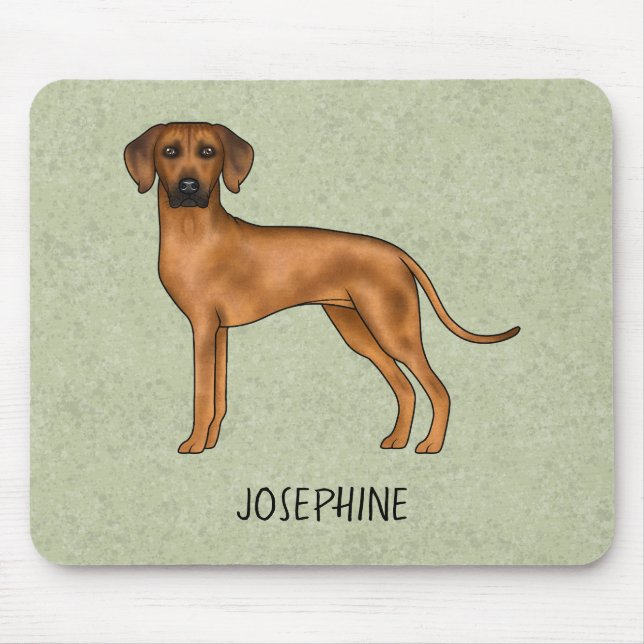 Rhodesian Ridgeback Niedlicher brauner Hund mit de Mousepad (Vorne)
