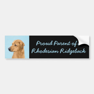 Rhodesian Ridgeback Painting - Original Dog Art Autoaufkleber