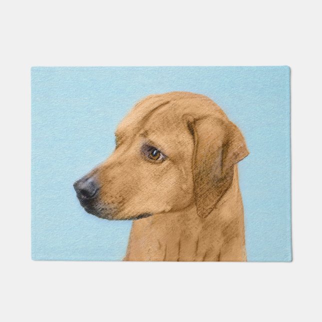 Rhodesian Ridgeback Painting - Original Dog Art Fußmatte (Vorderseite)