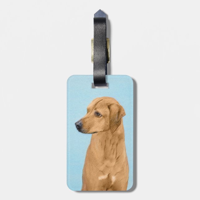 Rhodesian Ridgeback Painting - Original Dog Art Gepäckanhänger (Rückseite vertikal)