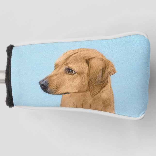 Rhodesian Ridgeback Painting - Original Dog Art Golf Headcover (Vorderseite)