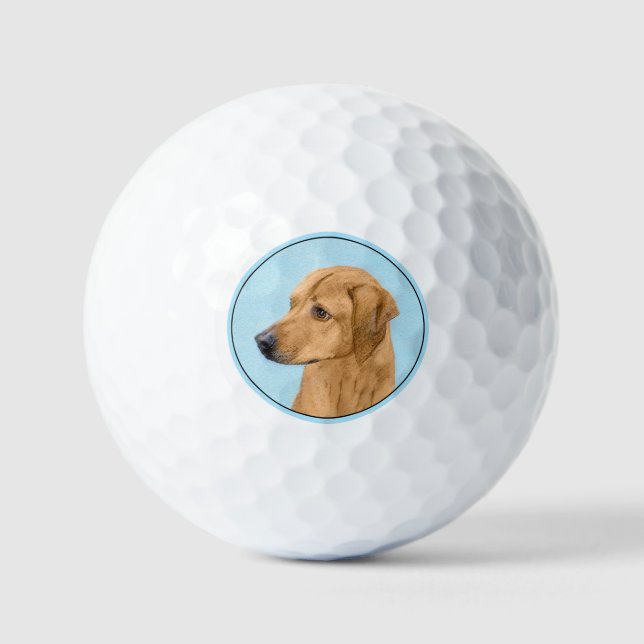Rhodesian Ridgeback Painting - Original Dog Art Golfball (Vorderseite)