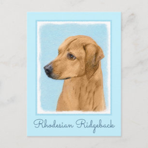 Rhodesian Ridgeback Painting - Original Dog Art Postkarte